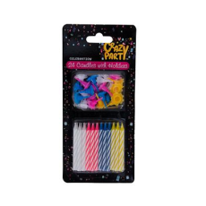 Birthday Candles, 24 Piece - with holders